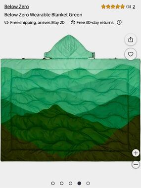 Green Wearable Blanket with Hood